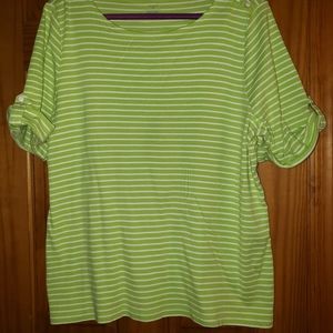 CJ Banks striped boatneck shirt